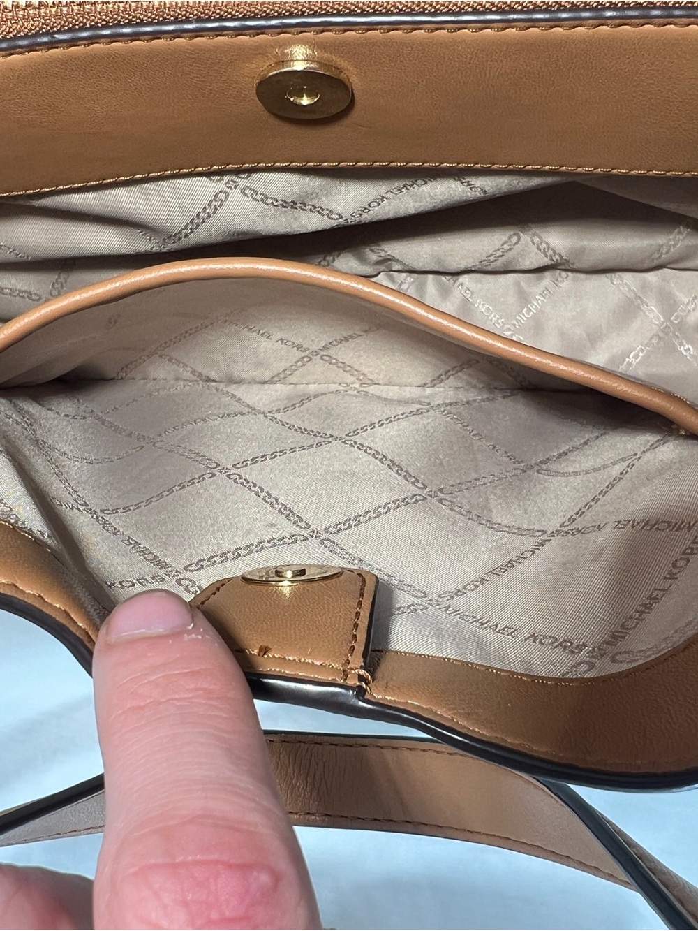 Michael Kors Rosemary Large Logo Shoulder Bag Vanilla Acorn Matching Wallet - Picture 10 of 16